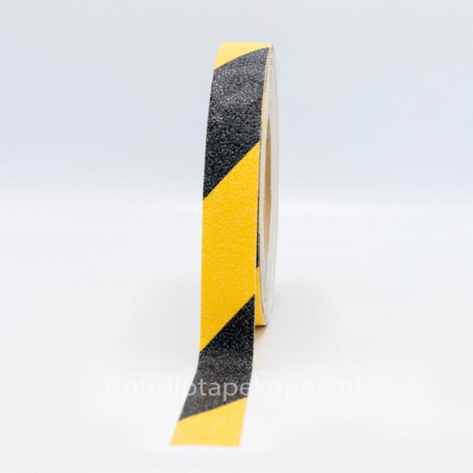 zwart gele antislip tape 25 mm.